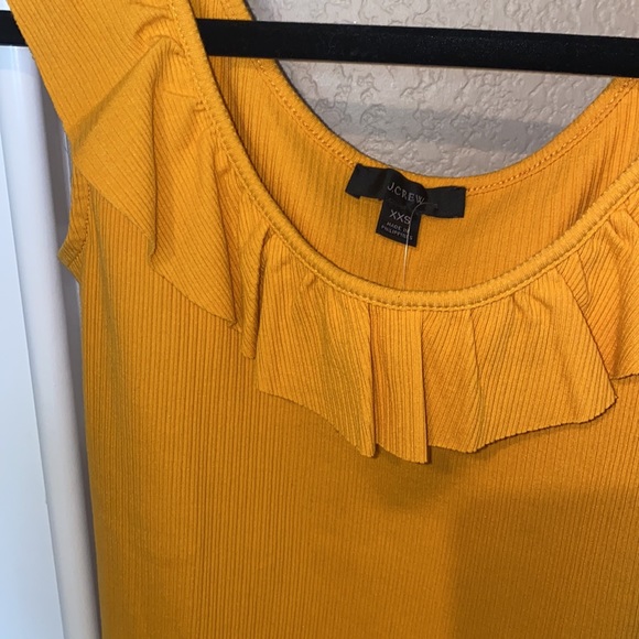 JCrew Yellow Ruffle Top - Picture 4 of 6